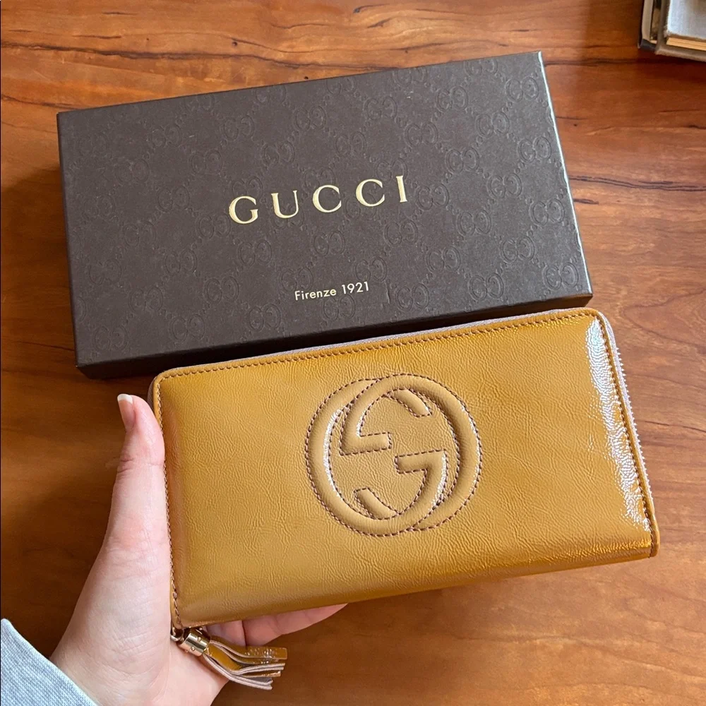 Brand new Gucci Soho Vernice Naplack zip around wallet - Picture 5 of 11